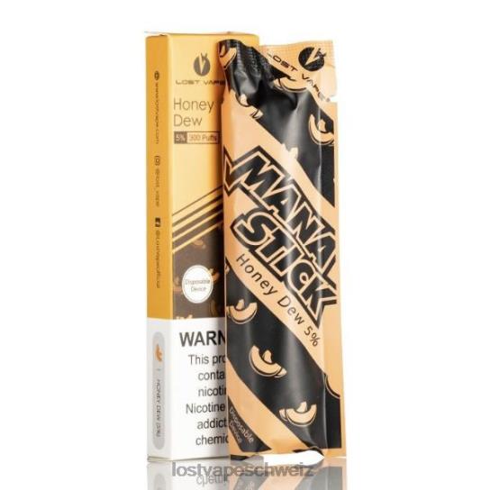 Lost Vape flavors Schweiz - 4N6HD520 Lost Vape Mana Stick Einweg | 300 Züge | 1,2 ml Honigtau 5%