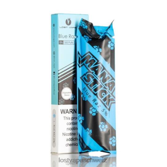 Lost Vape wholesale - 4N6HD519 Lost Vape Mana Stick Einweg | 300 Züge | 1,2 ml Blue Raz 5%