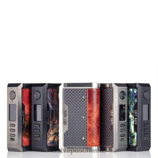 Lost Vape price - 4N6HD517 Lost Vape Centaurus dna250c 200w mod Schwarz/Strauß – goldgehackte Kohlefaser