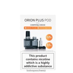 Lost Vape Geneva - Lost Vape Orion plus DNA-Pod-Cartridge-Pack | inklusive 2 Spulen 6VHPVL407 regulär