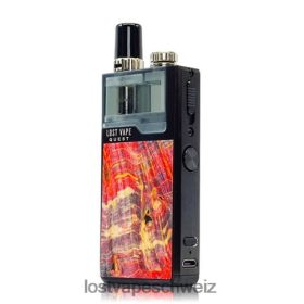 Lost Vape Kaufen Schweiz - Lost Vape Quest Orion Q Pod-Gerät, komplettes Kit 6VHPVL474 schwarz/rotes Stabholz