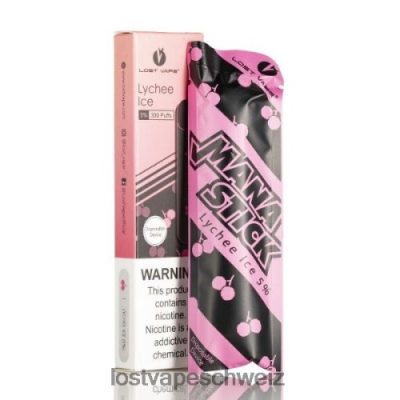 Lost Vape Schweiz - Lost Vape Mana Stick Einweg | 300 Züge | 1,2 ml 6VHPVL522 Litschi-Eis 5 %