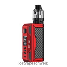 Lost Vape Schweiz - Lost Vape Thelema Quest 200W-Kit 6VHPVL139 Mattrot/Kohlefaser